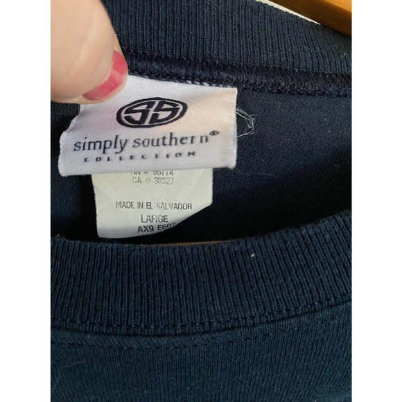 Simply Southern Anchor navy long sleeve shirt large - Picture 3 of 3